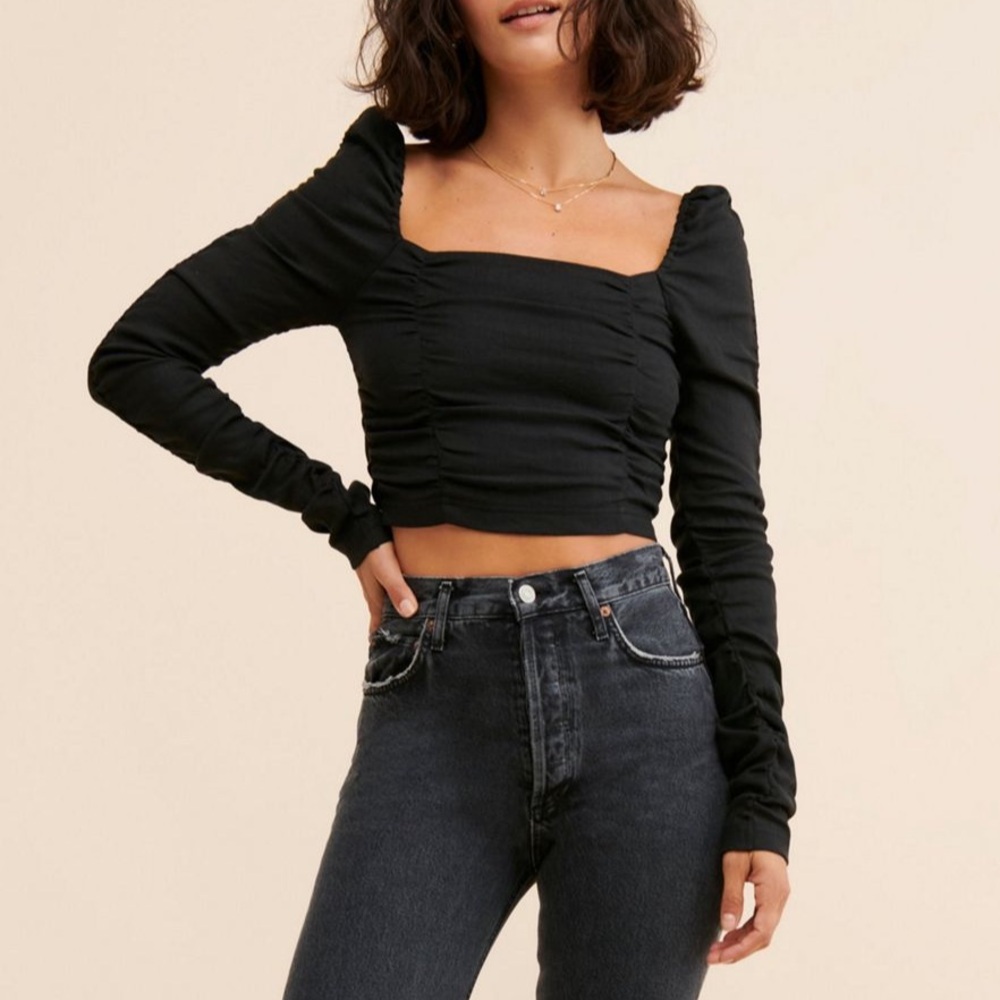 Free people & Audette Roma Ruched crop top